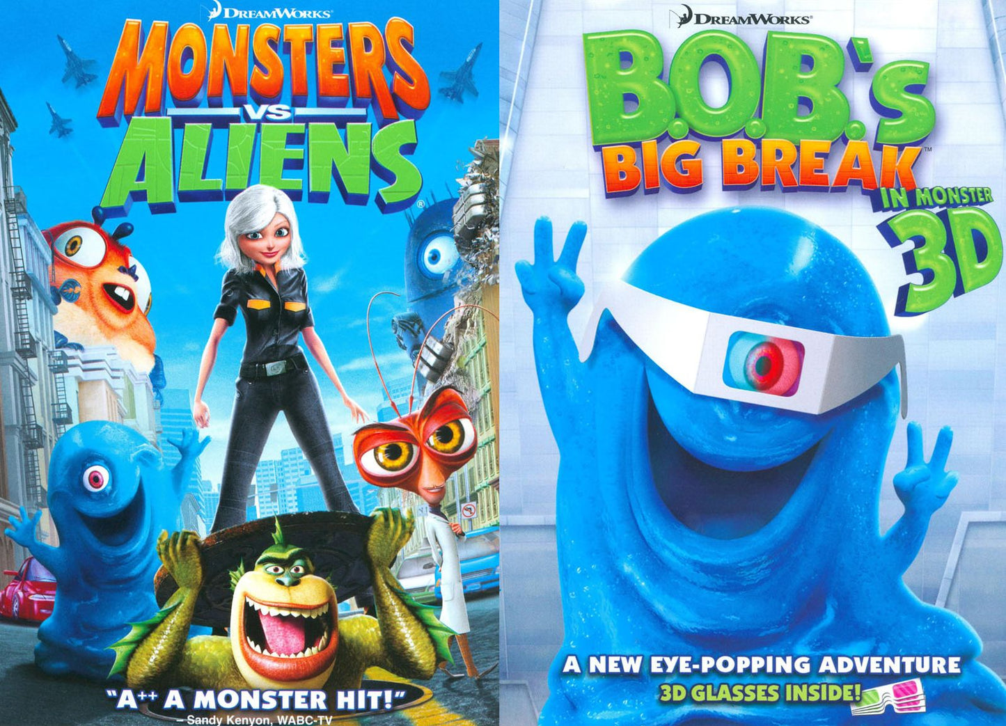 Ginormous Double Pack: Monsters vs. Aliens/B.O.B.'s Big Break in Monster 3D [With 3D Glasses]