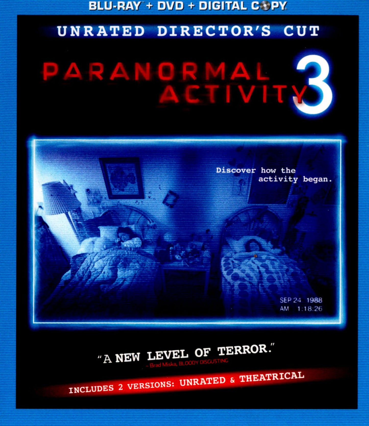 Paranormal Activity 3 [Rated/Unrated] [2 Discs] [Includes Digital Copy] [Blu-ray/DVD]