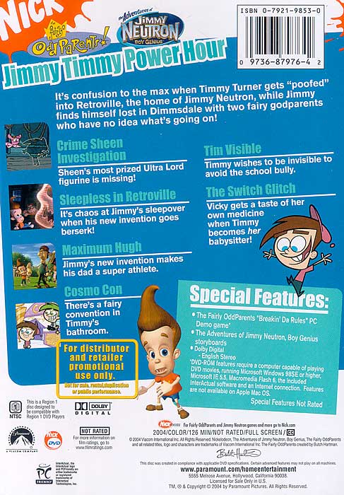 Adventures of Jimmy Neutron Boy Genius: Jimmy Timmy Power Hour/Sea of Trouble [2 Discs]