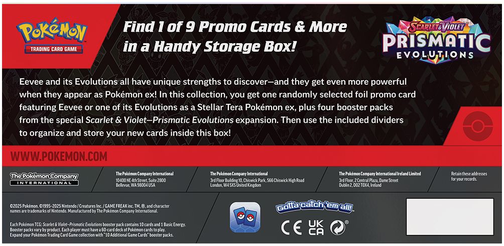 POKEMON - Scarlet Violet S8.5 Prismatic Evolutions Surprise Box (2025)