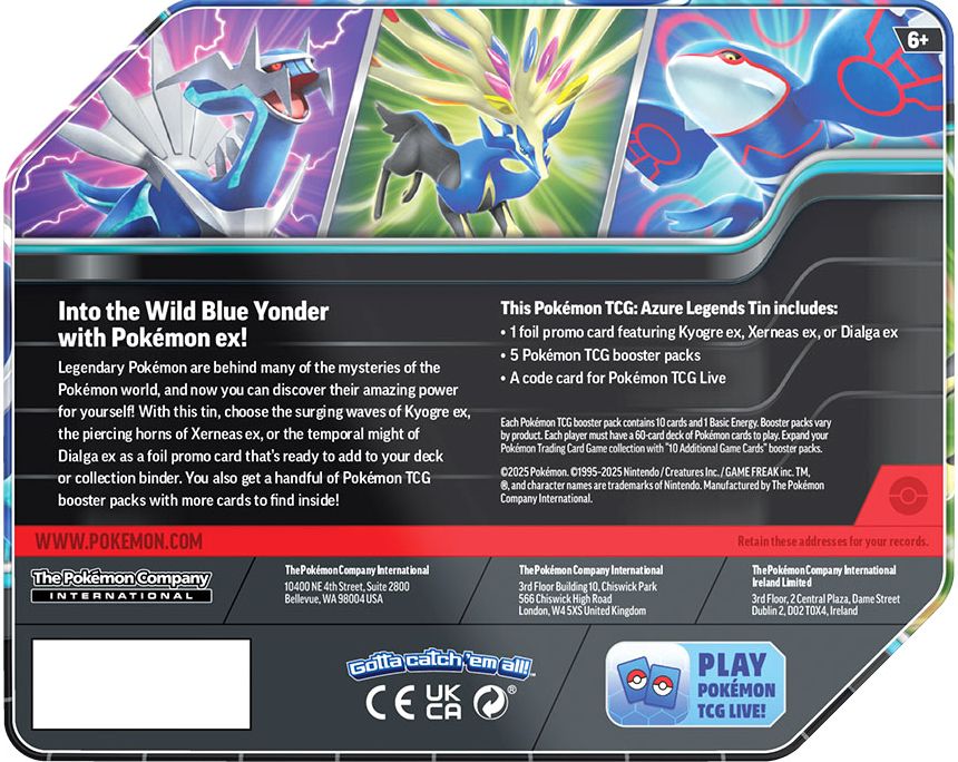 POKEMON - Azure Legends Tin (2025)