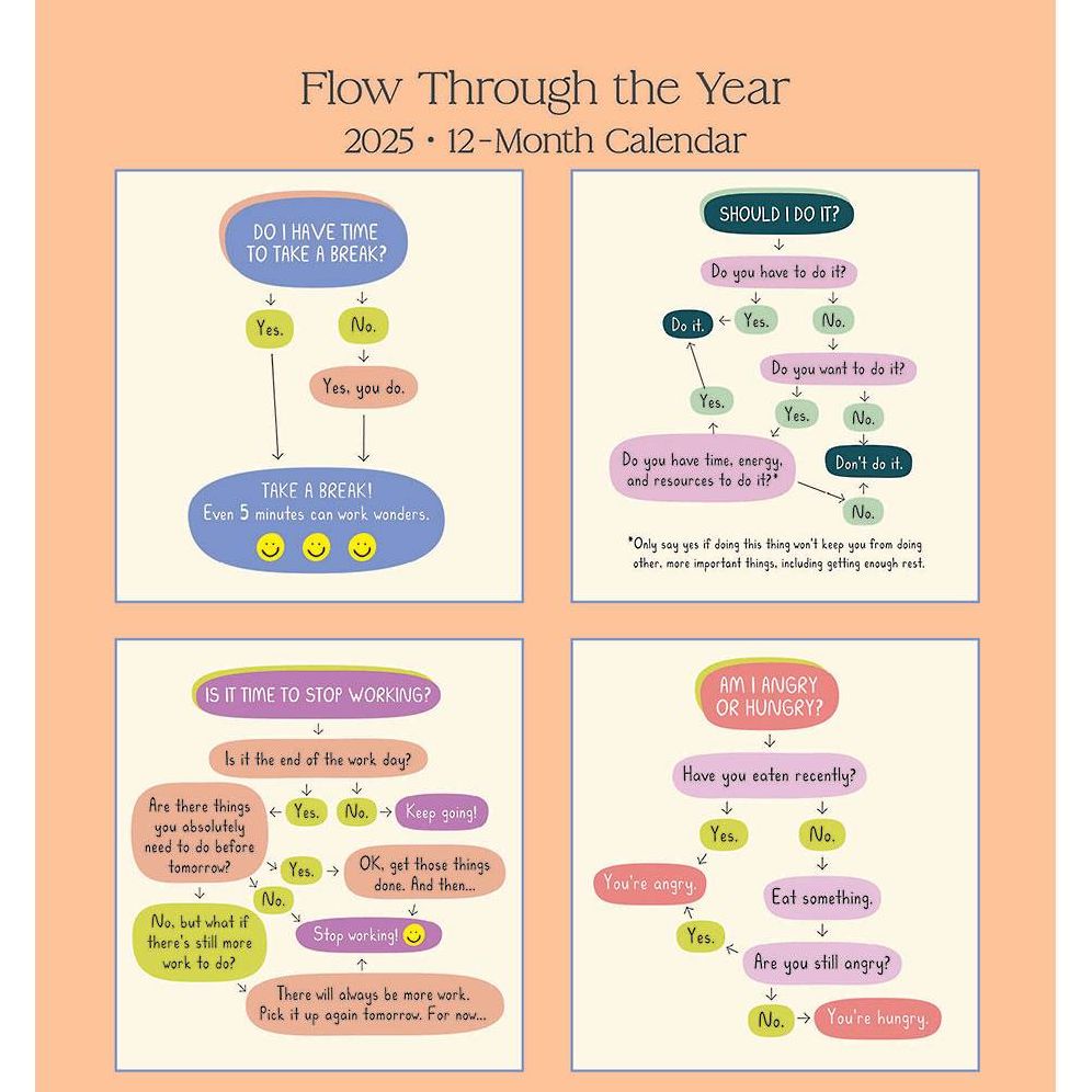 2025 Flow Through The Year Kwohtations Desk Calendar
