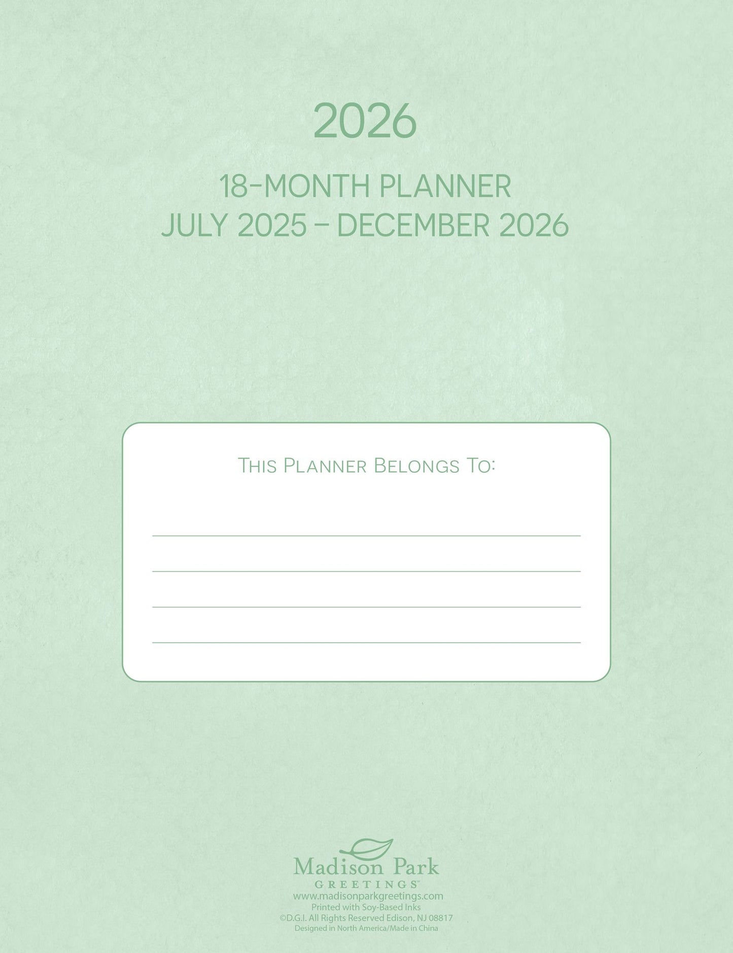 2025-2026 Surrey Planner Big Bold Butterflies