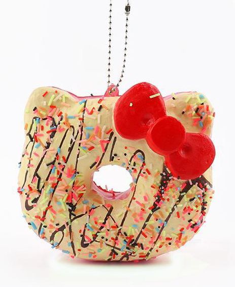 Sanrio Hello Kitty Super Soft Squishy Big Donut Ball Chain