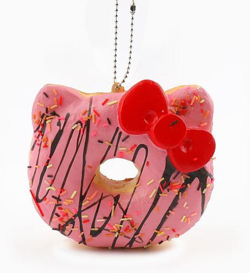 Sanrio Hello Kitty Super Soft Squishy Big Donut Ball Chain