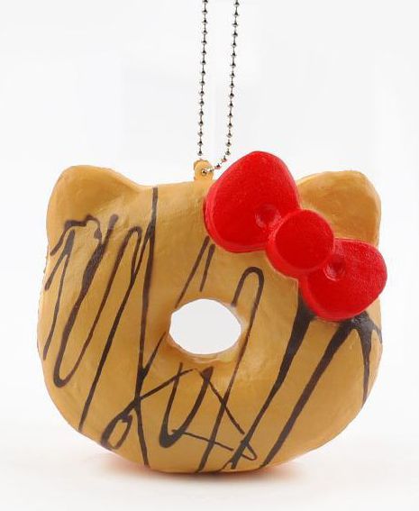 Sanrio Hello Kitty Super Soft Squishy Big Donut Ball Chain