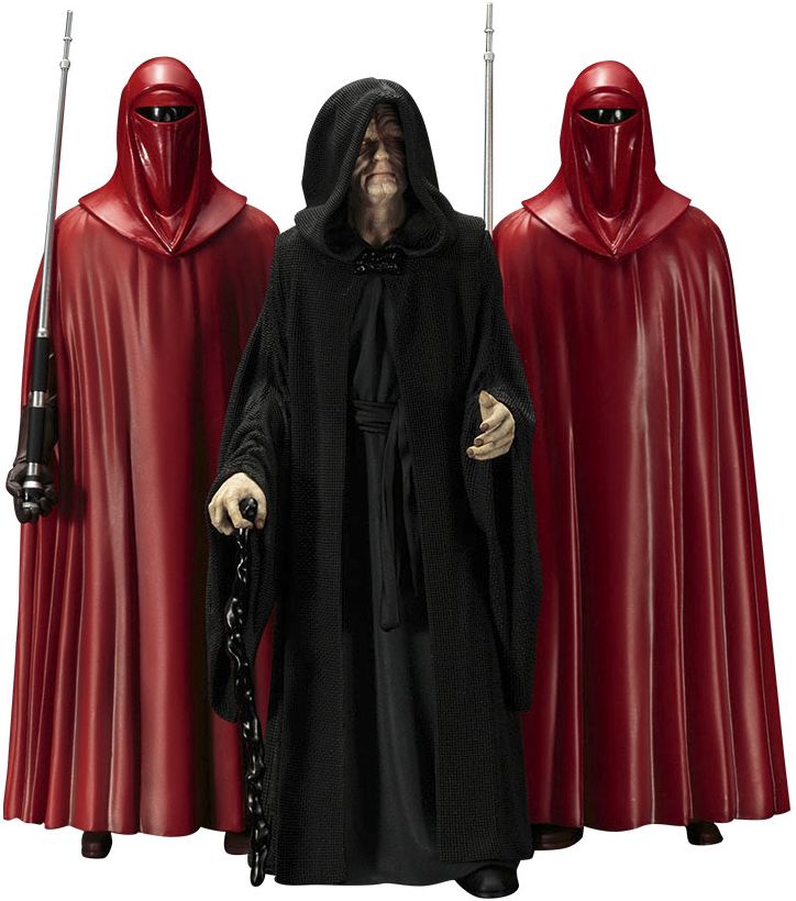 Emperor Palpatine and Royal Guard 3pk ArtFX+ Statues