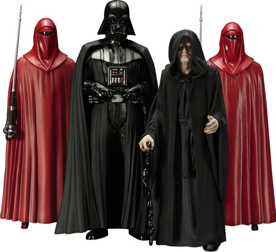 Emperor Palpatine and Royal Guard 3pk ArtFX+ Statues