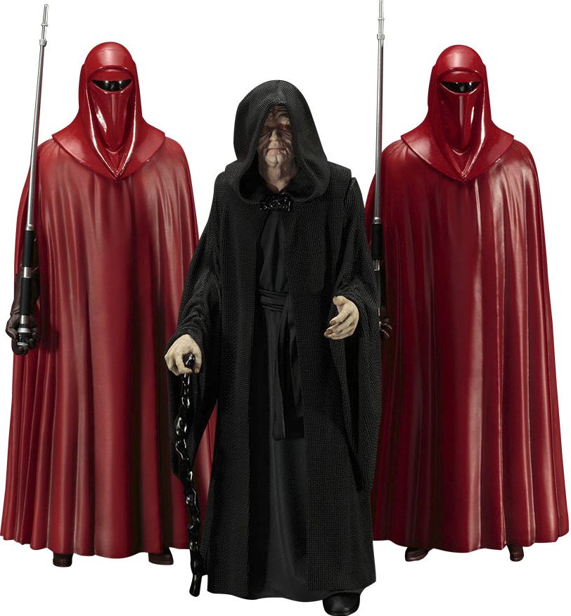 Emperor Palpatine and Royal Guard 3pk ArtFX+ Statues