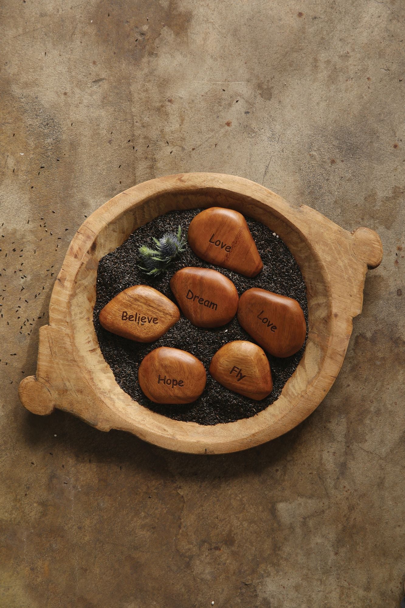 Word Acacia Wood Tokens