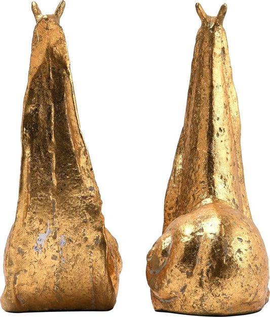 Gold Cast Iron Snail Bookend