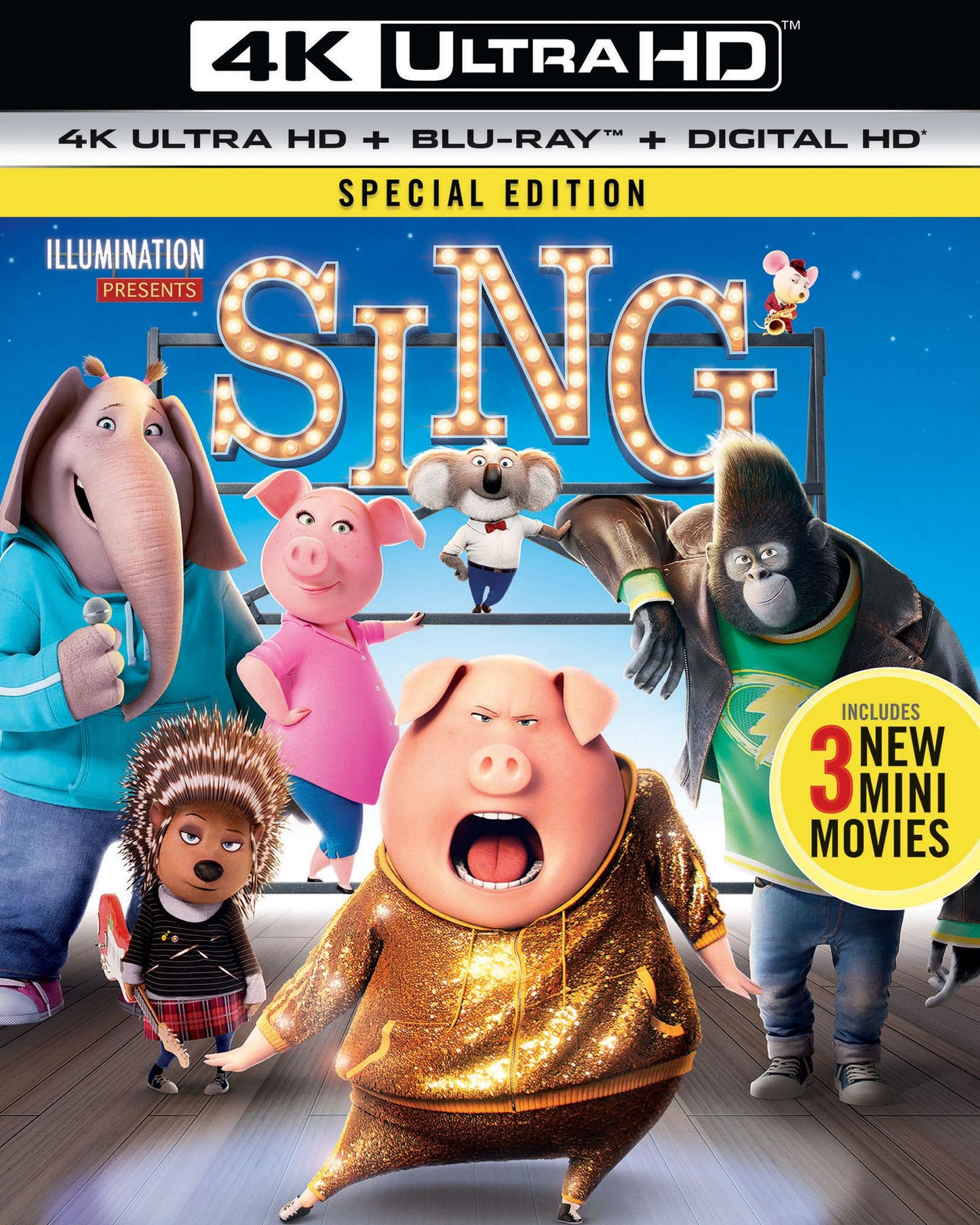 Sing [Includes Digital Copy] [4K Ultra HD Blu-ray/Blu-ray]