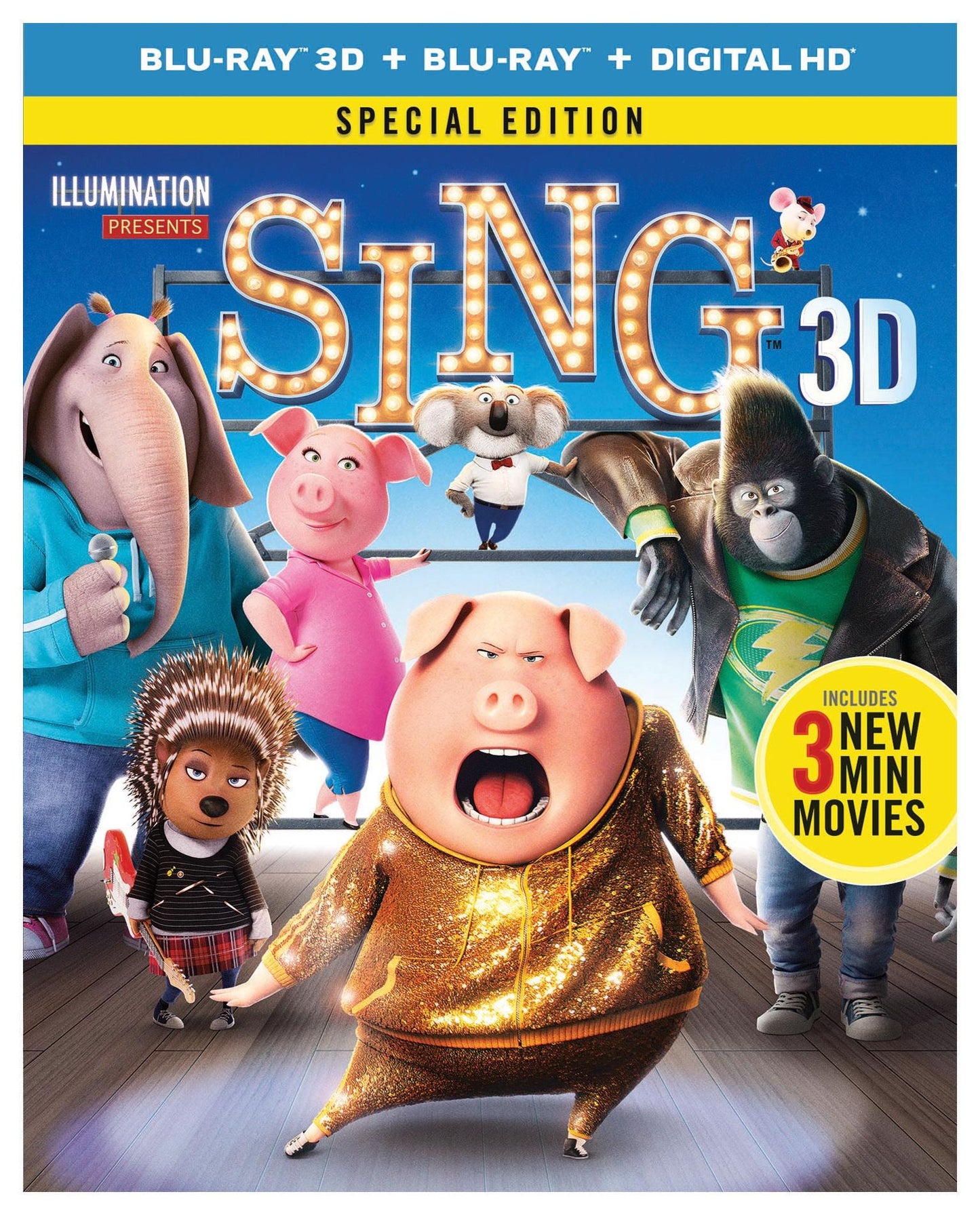 Sing [Includes Digital Copy] [3D] [Blu-ray]