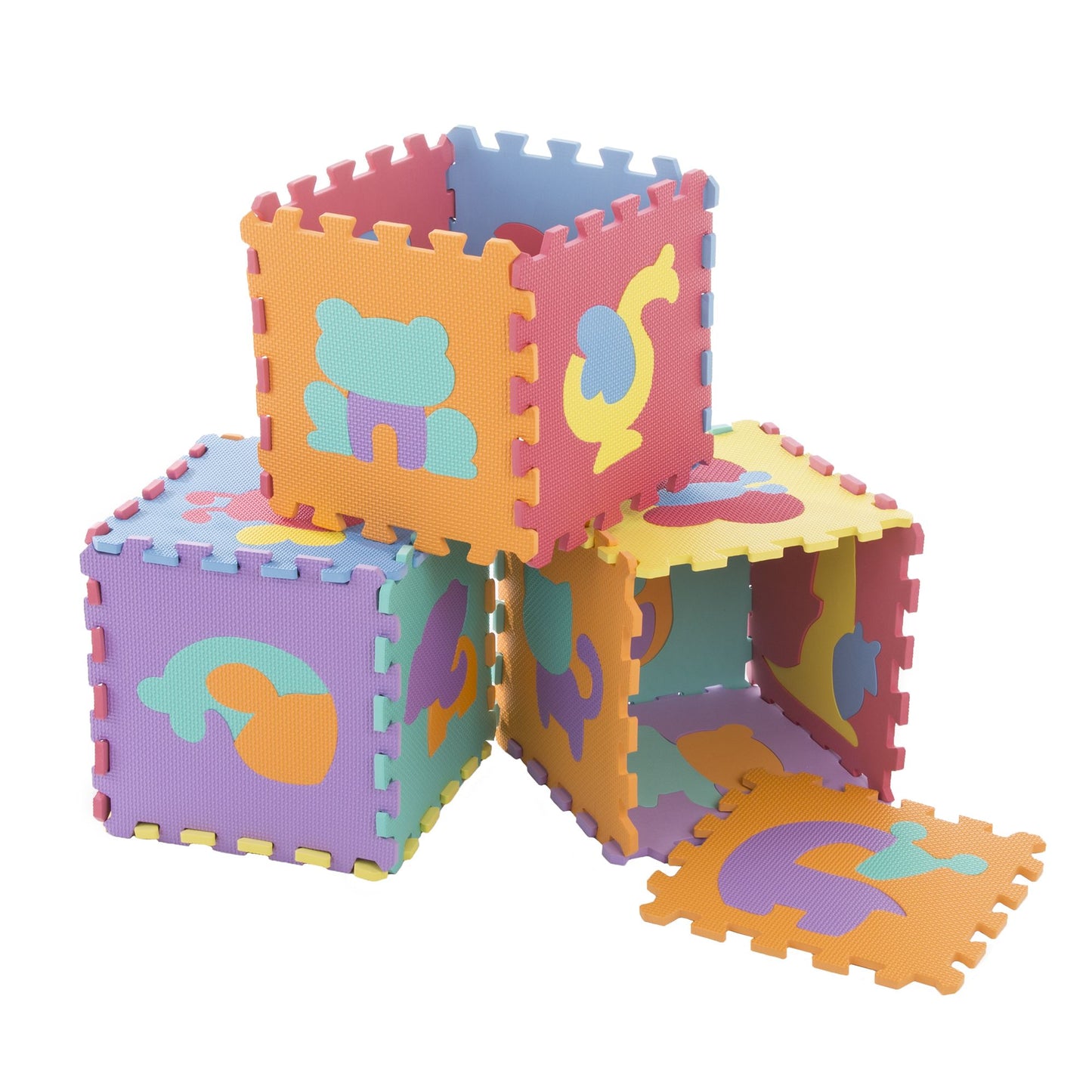 Hey! Play! Foam Floor Animal Puzzle Learning Mat