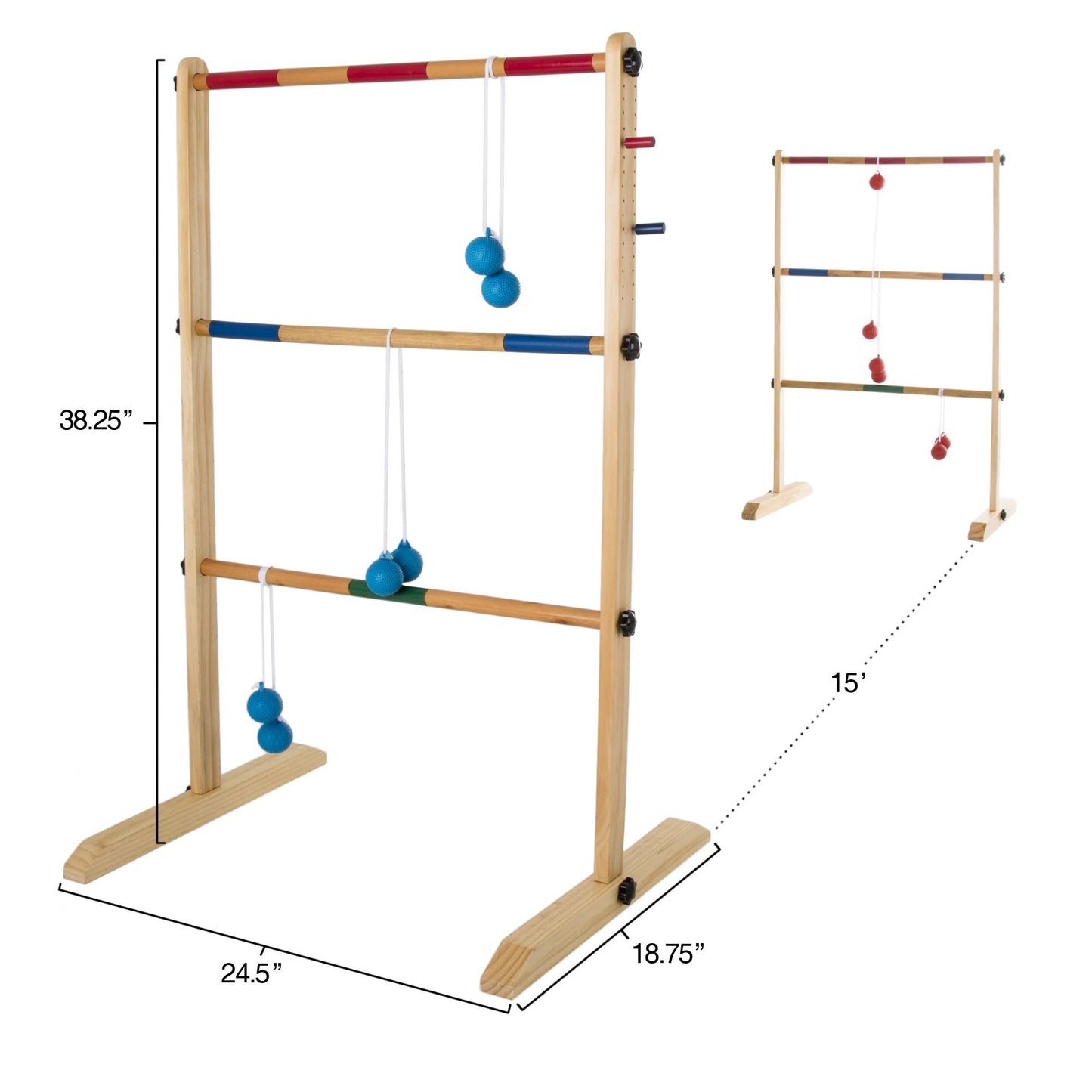 Double Wooden Ladder Golf with 6 Bolas by Hey! Play!