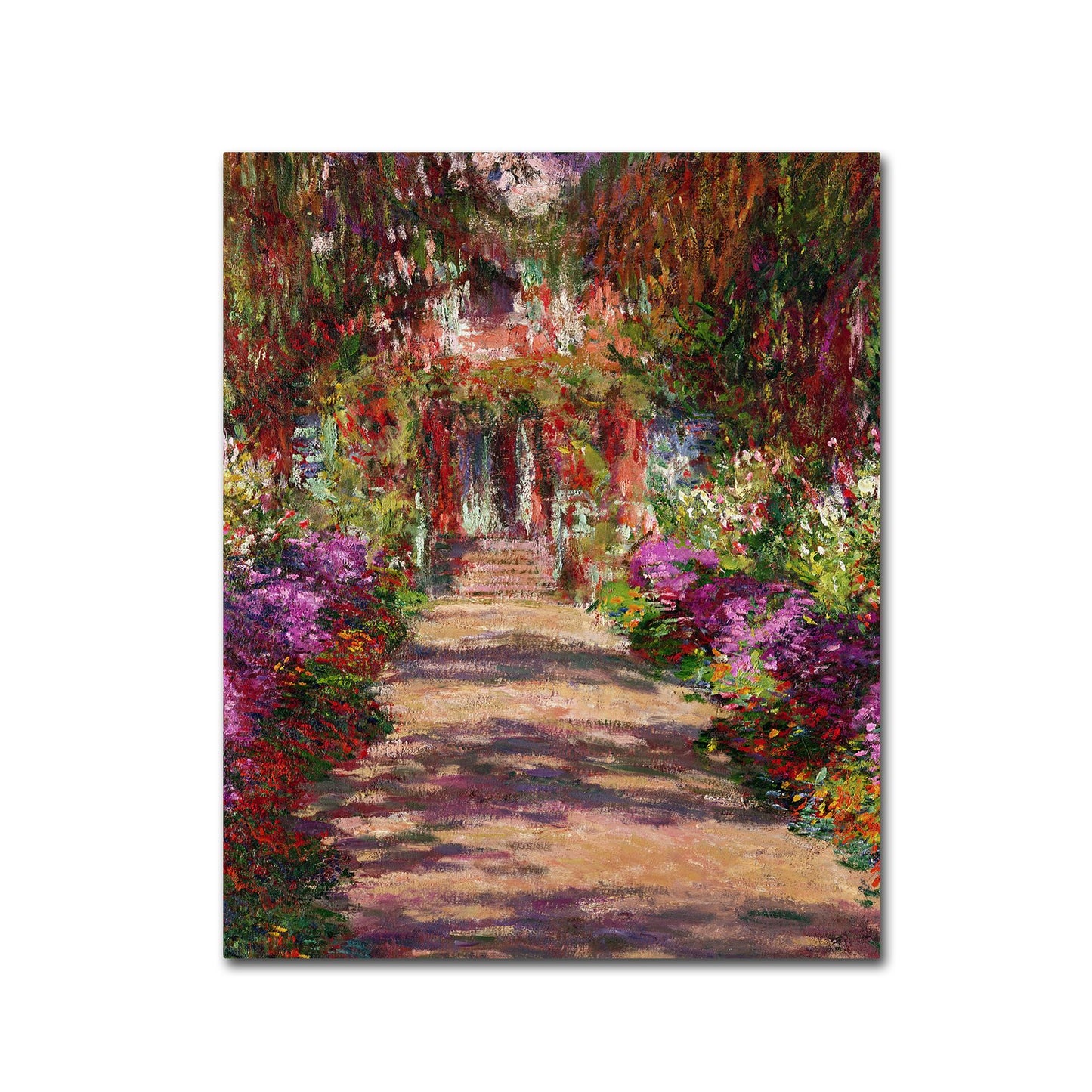 Claude Monet 'A Pathway in Monet's Garden' Multi Panel Art