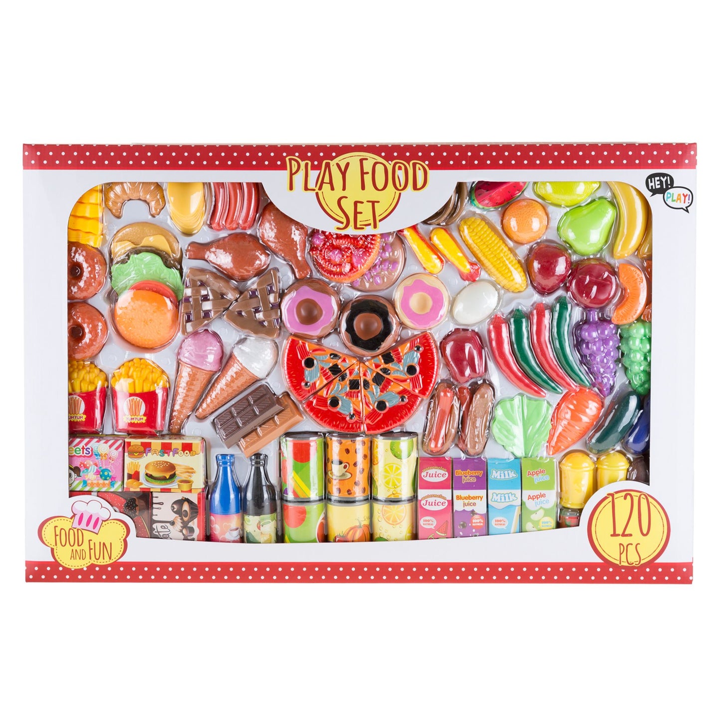 Pretend Play Assorted Food Set by Hey! Play!