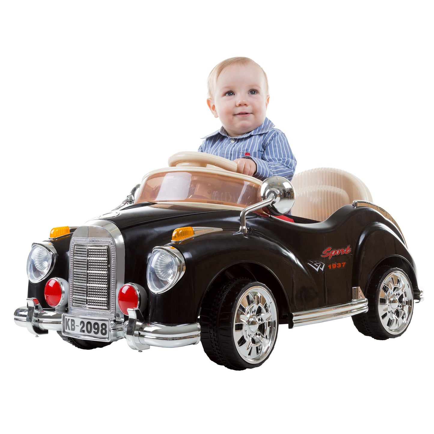 Kids Ride-on Battery Operated Classic Car 6V with Remote, Lights & Sounds by Lil' Rider