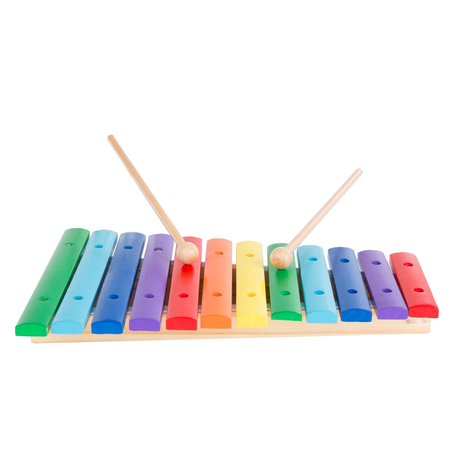 Classic 12-Note Wooden Xylophone Musical Toy with Two Wooden Mallets by Hey! Play!