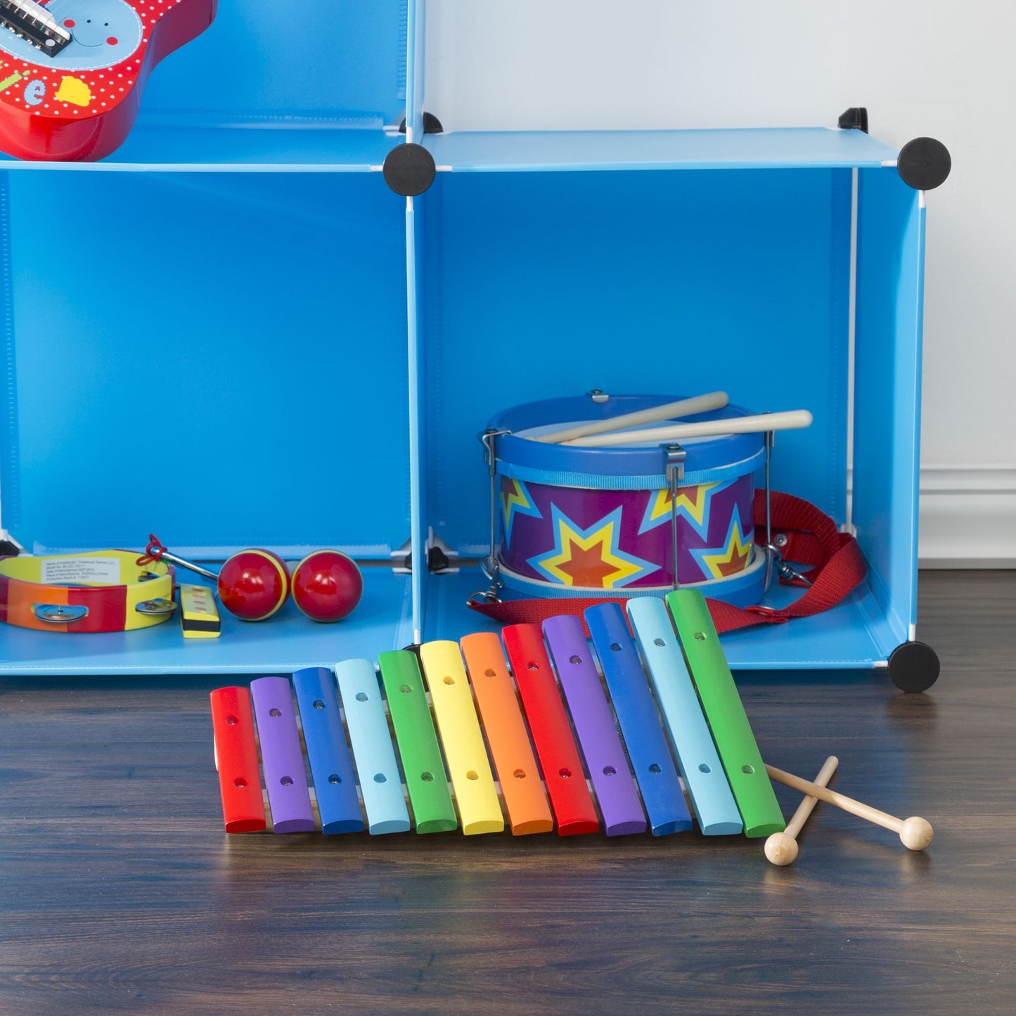 Classic 12-Note Wooden Xylophone Musical Toy with Two Wooden Mallets by Hey! Play!