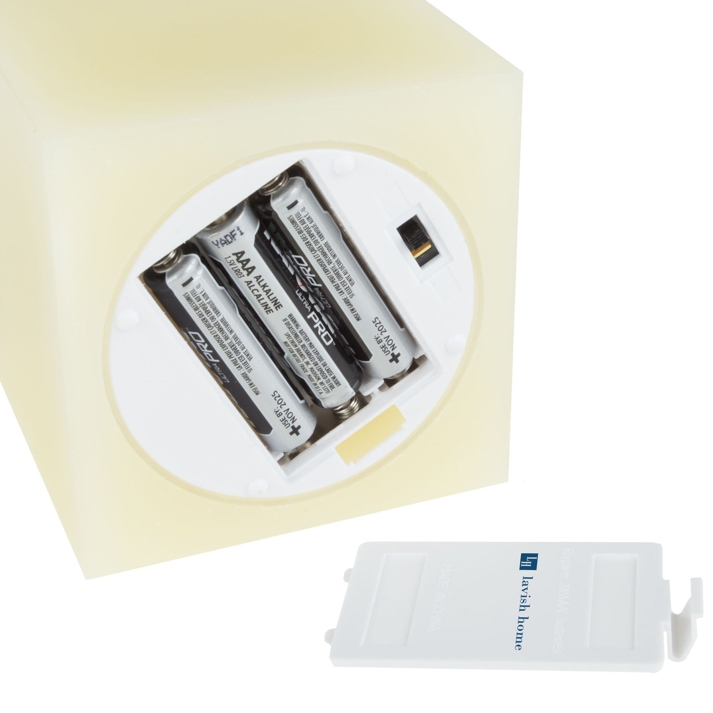 Lavish Home 3 Piece Square Color Changing Flameless Candle with Remote
