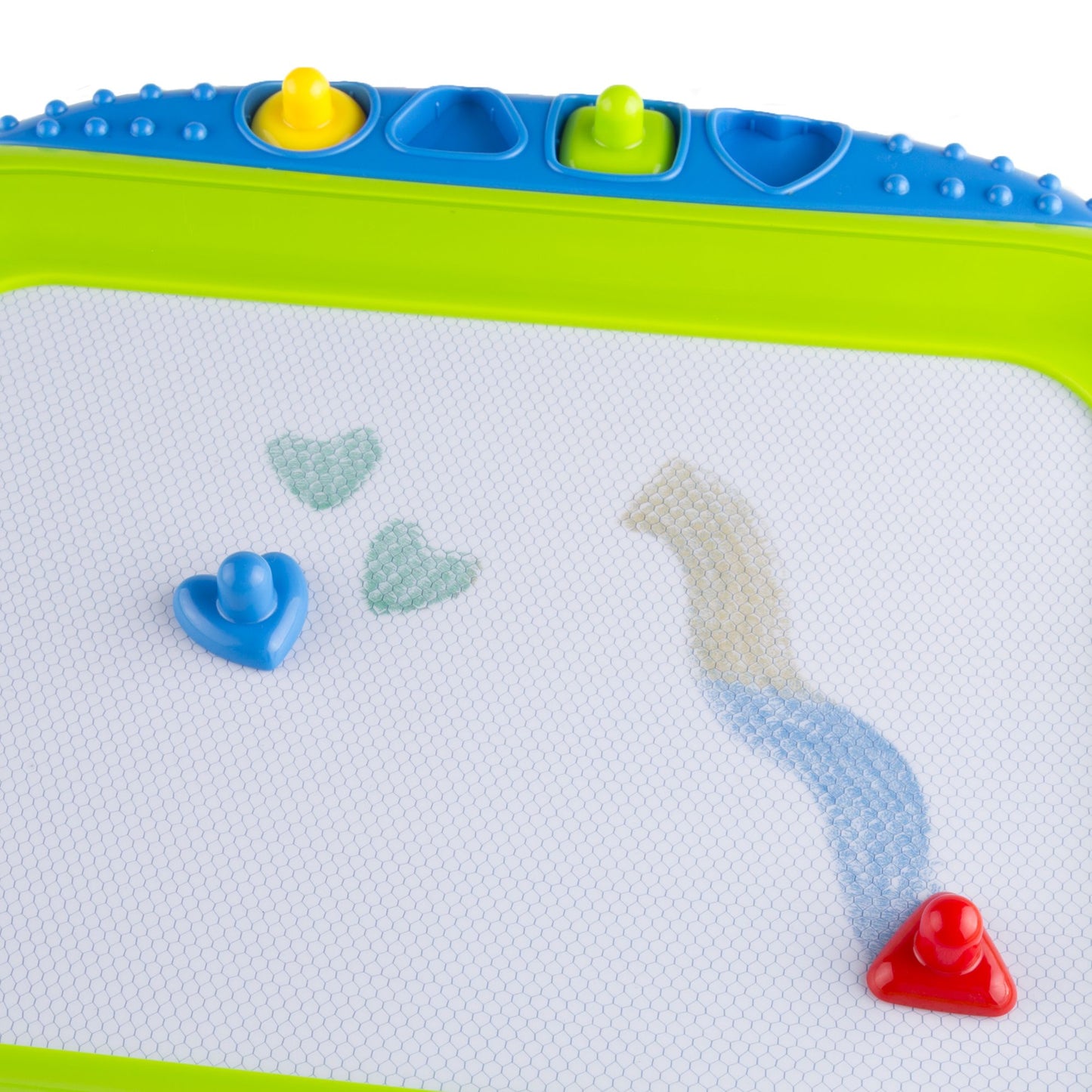 Multi-color Magnetic Drawing Board with Pen, Eraser amp; 4 Stamps by Hey! Play!
