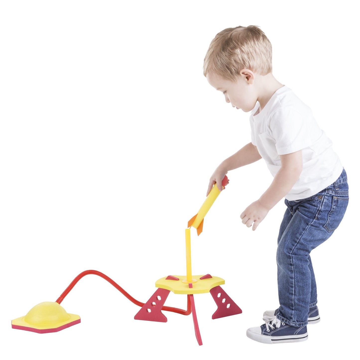 Jump Rocket Launcher with 3 Foam Rockets by Hey! Play!