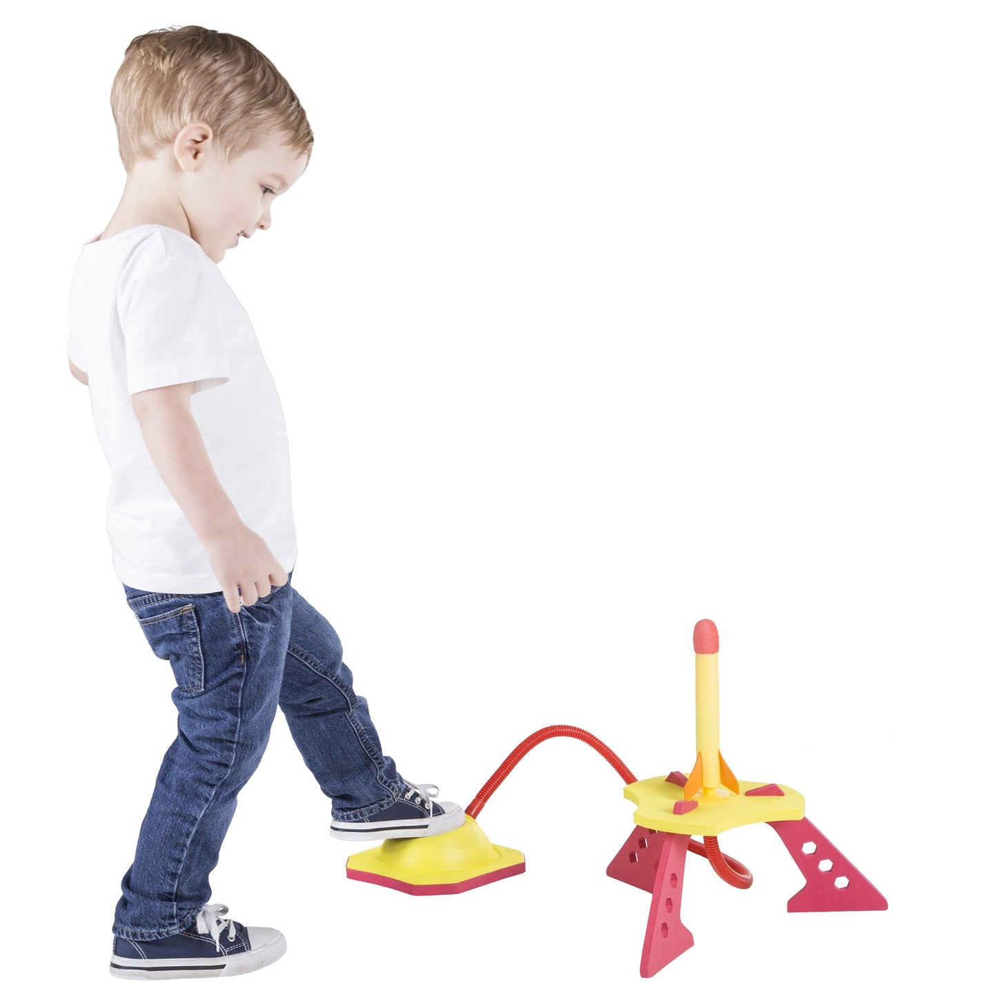 Jump Rocket Launcher with 3 Foam Rockets by Hey! Play!