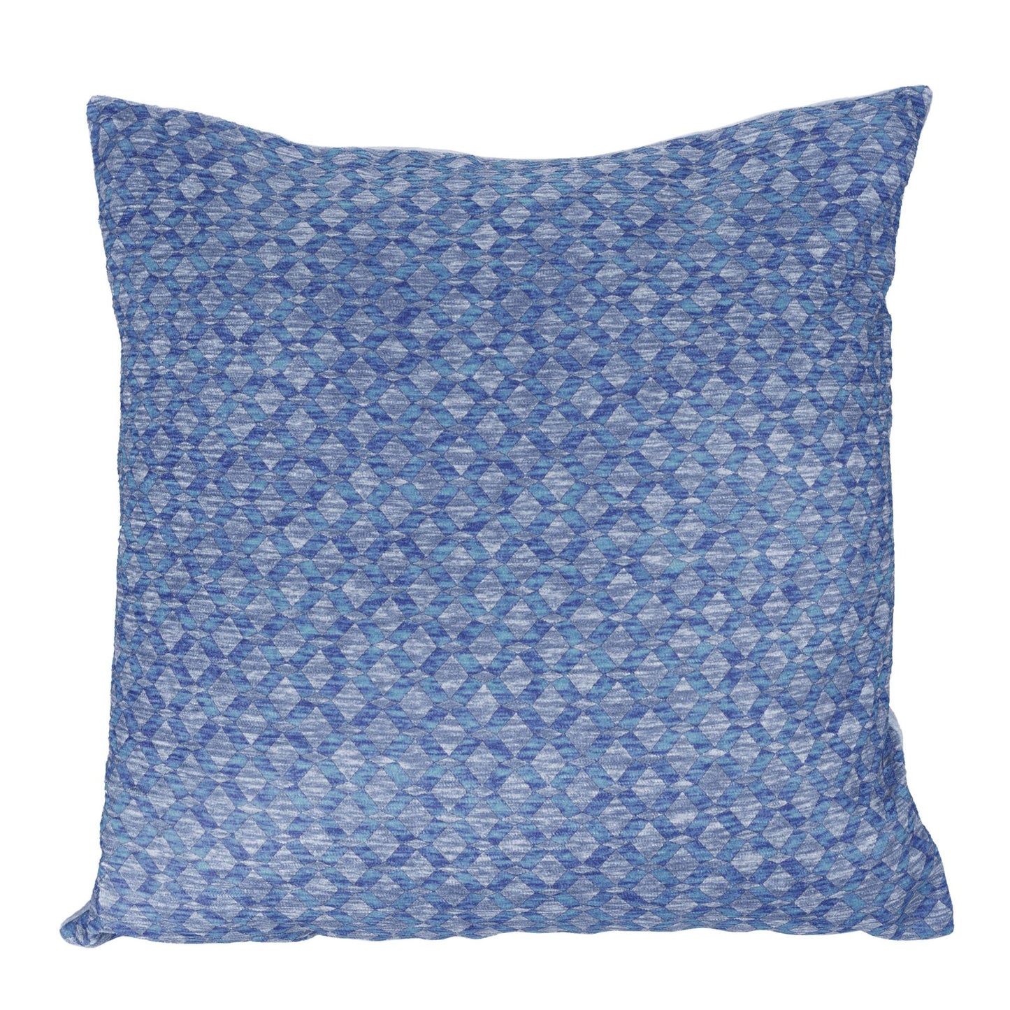 Modern Geometric Textured Throw Pillow and Insert- Home Decor Diamond Design Accent Pillow Invisible Zipper, 18 Inch by Lavish Home Color: Navy Blue