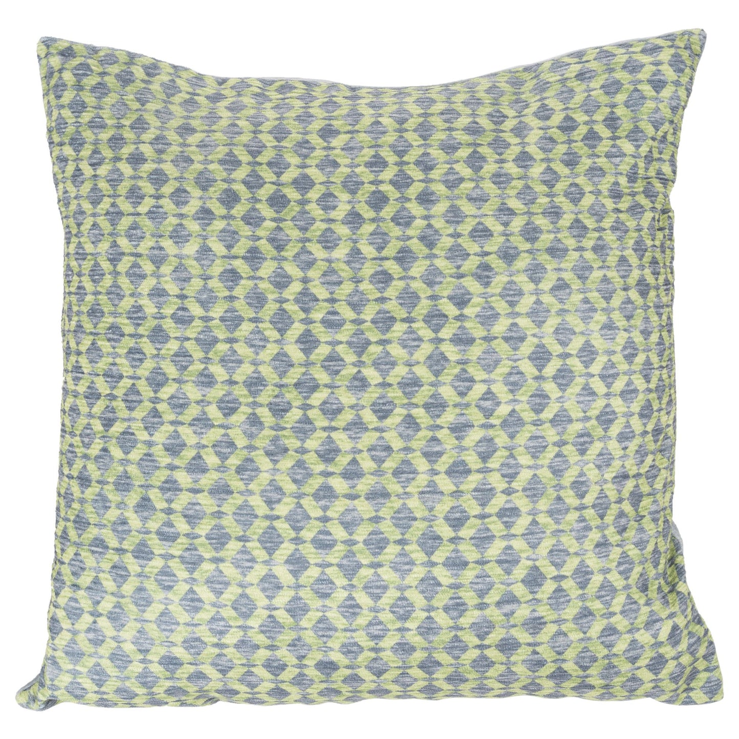 Modern Geometric Textured Throw Pillow and Insert- Home Decor Diamond Design Accent Pillow Invisible Zipper, 18 Inch by Lavish Home Color: Green