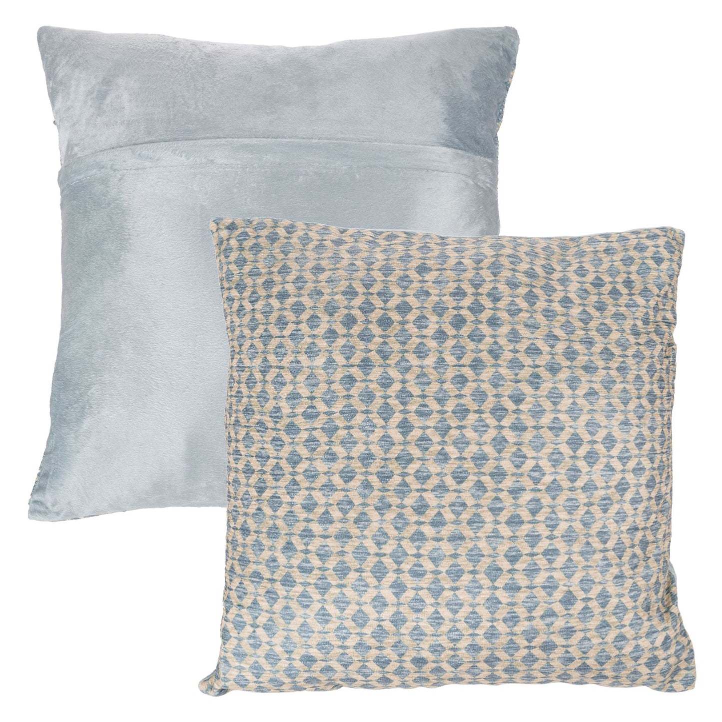 Modern Geometric Textured Throw Pillow and Insert- Home Decor Diamond Design Accent Pillow Invisible Zipper, 18 Inch by Lavish Home Color: Sand
