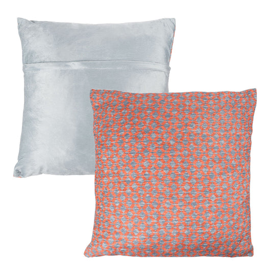 Modern Geometric Textured Throw Pillow and Insert- Home Decor Diamond Design Accent Pillow Invisible Zipper, 18 Inch by Lavish Home Color: Orange