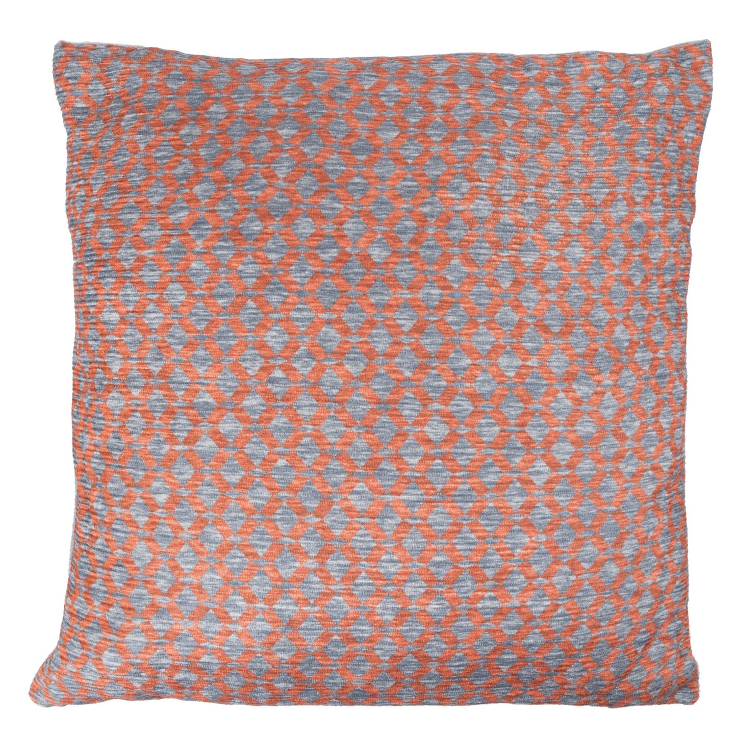 Modern Geometric Textured Throw Pillow and Insert- Home Decor Diamond Design Accent Pillow Invisible Zipper, 18 Inch by Lavish Home Color: Orange