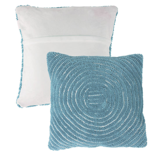 Modern Geometric Decorative Throw Pillow and Insert-Home Decor Concentric Circle Accent Pillow with Hidden Zipper,18 Inch by Lavish Home Color: Dreamy Blue