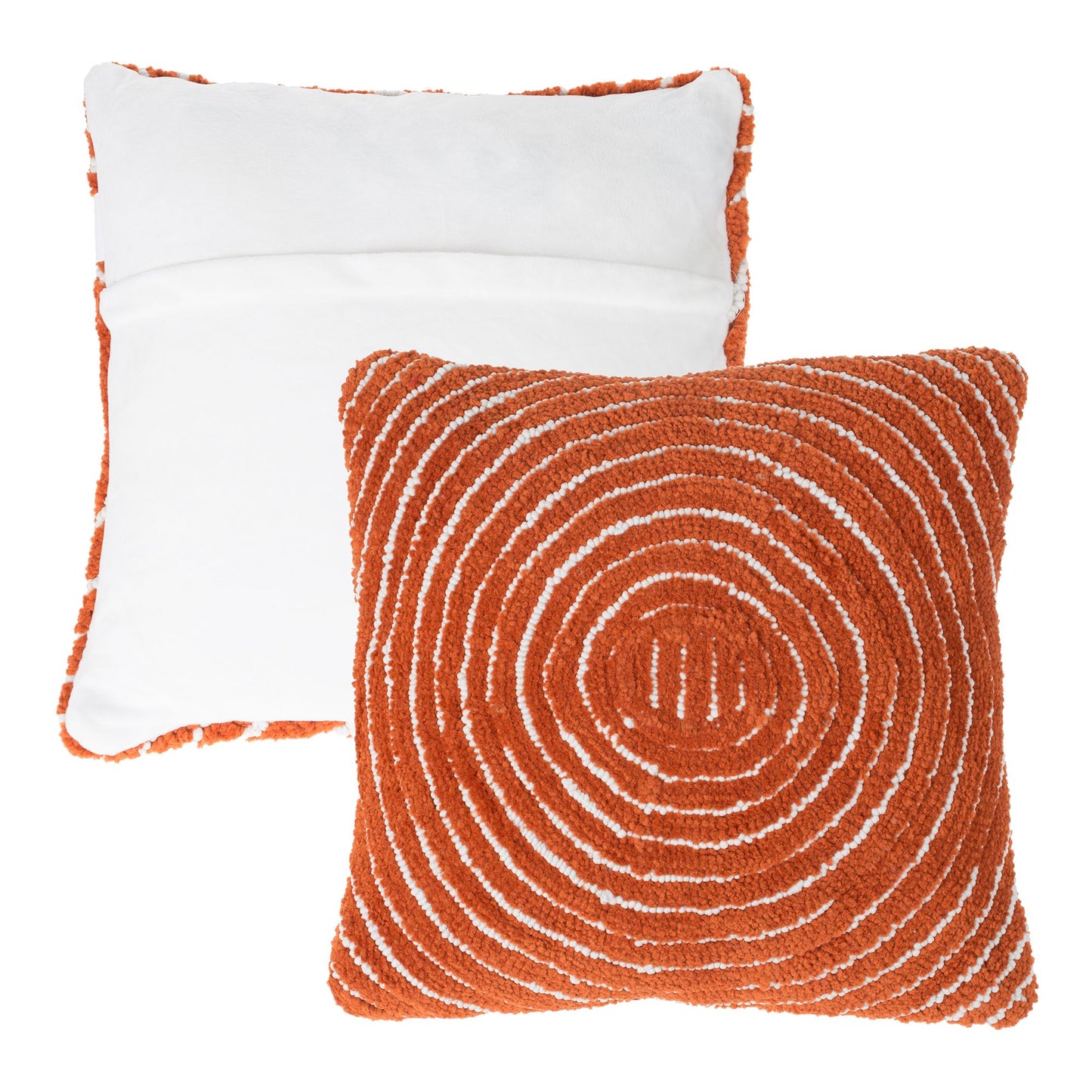 Modern Geometric Decorative Throw Pillow and Insert-Home Decor Concentric Circle Accent Pillow with Hidden Zipper,18 Inch by Lavish Home Color: Burnt Orange