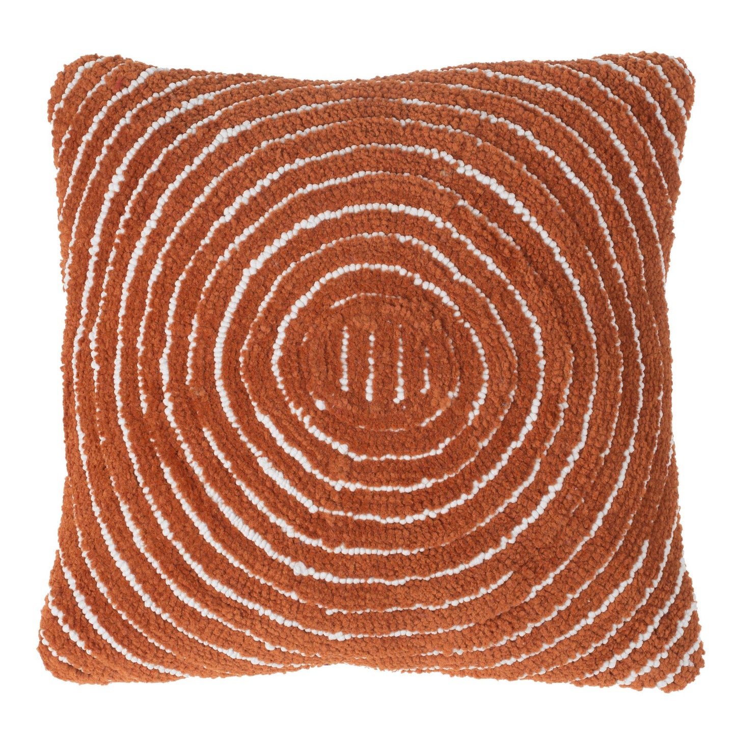 Modern Geometric Decorative Throw Pillow and Insert-Home Decor Concentric Circle Accent Pillow with Hidden Zipper,18 Inch by Lavish Home Color: Burnt Orange