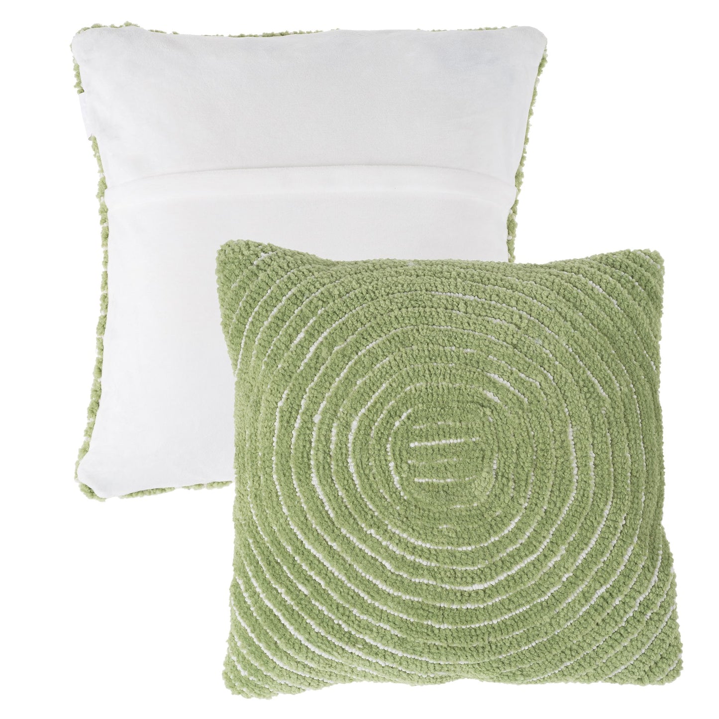 Modern Geometric Decorative Throw Pillow and Insert-Home Decor Concentric Circle Accent Pillow with Hidden Zipper,18 Inch by Lavish Home Color: Leaf Green