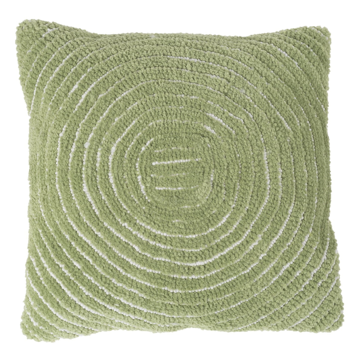 Modern Geometric Decorative Throw Pillow and Insert-Home Decor Concentric Circle Accent Pillow with Hidden Zipper,18 Inch by Lavish Home Color: Leaf Green