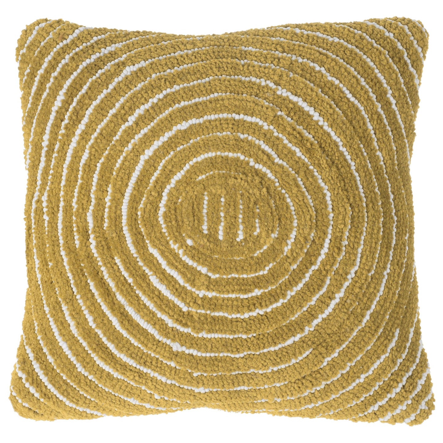Modern Geometric Decorative Throw Pillow and Insert-Home Decor Concentric Circle Accent Pillow with Hidden Zipper,18 Inch by Lavish Home Color: Ochre Sand