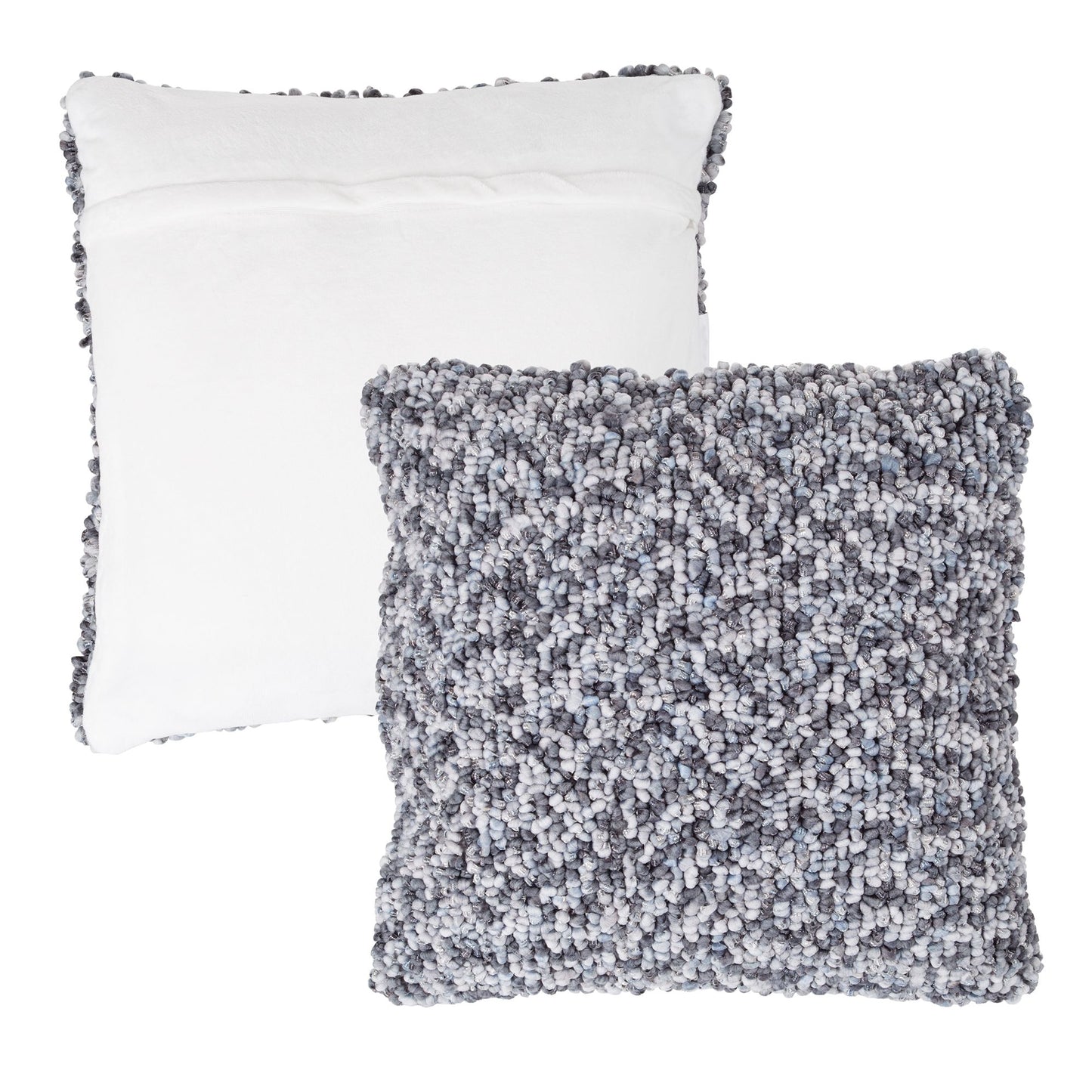 Modern Textured Decorative Throw Pillow and Insert- Home Decor Ombre Loop Accent Pillow with Invisible Zipper, 18 Inch by Lavish Home Color: Charcoal Grey