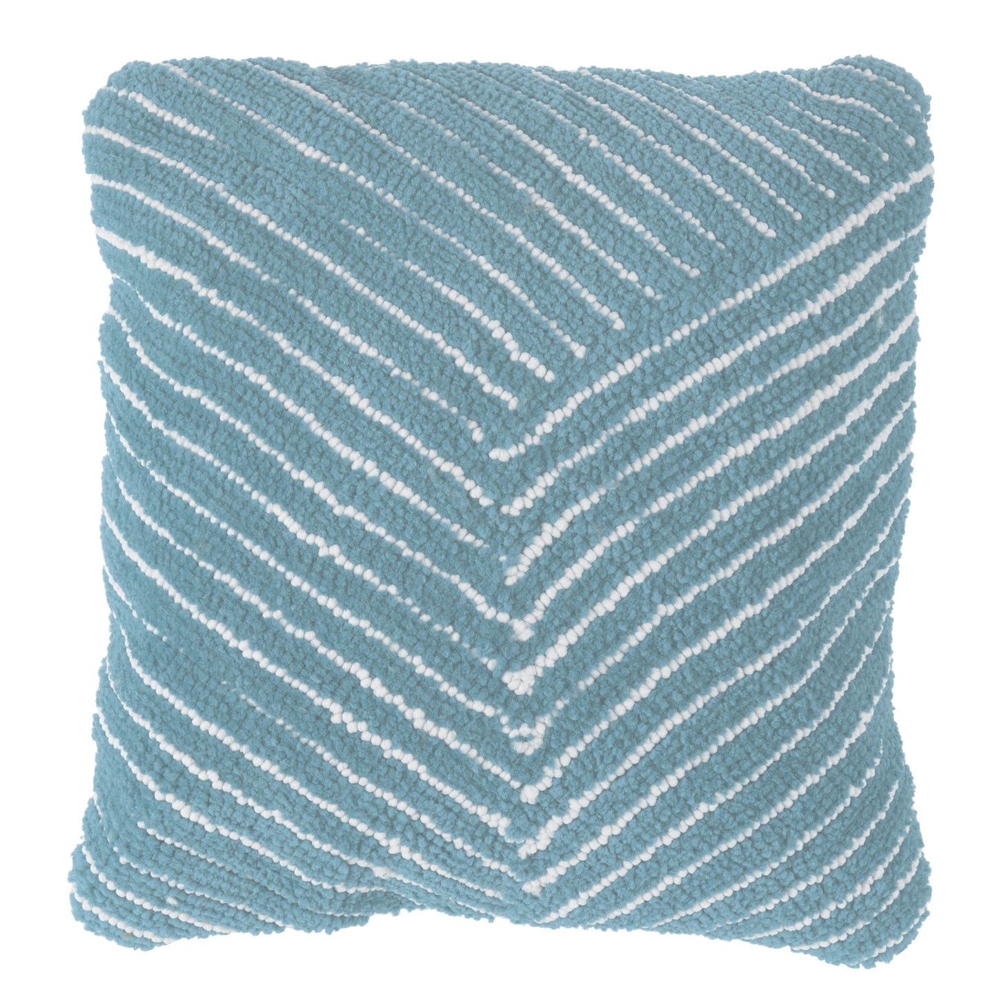 Modern Geometric Decorative Throw Pillow and Insert- Home Decor Diagonal Stripe Accent Pillow with Hidden Zipper, 18 Inch by Lavish Home Color: Dreamy Blue