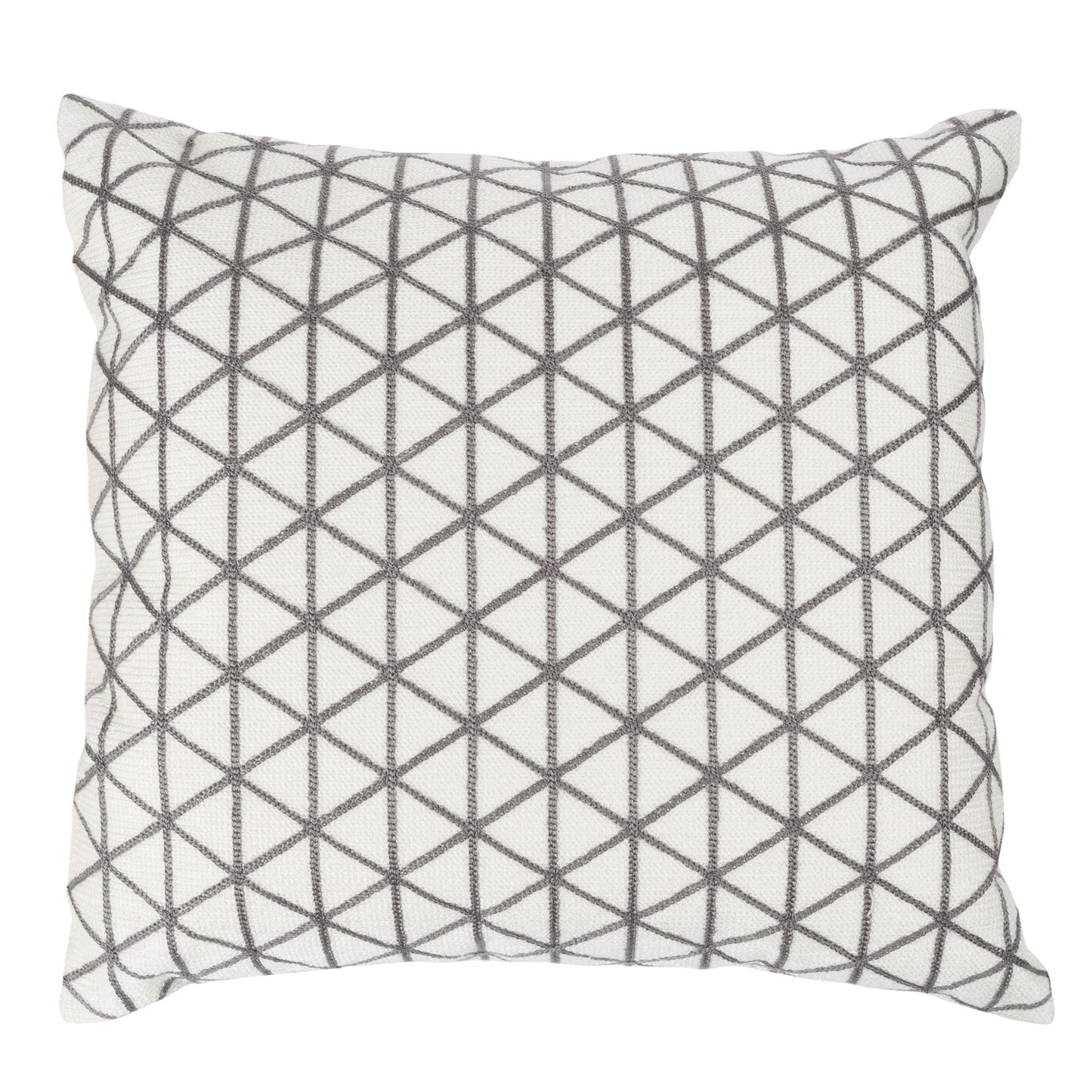 Modern Geometric Decorative Throw Pillow and Insert- Home Decor Triangle Accent Pillow with Invisible Zipper, 18 Inch by Lavish Home Color: Ivory Taupe