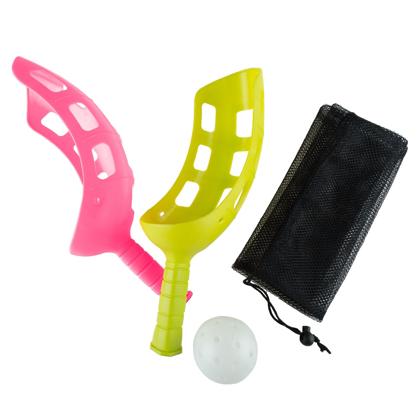 Scoop Ball Game Set (Outdoor, Beach and Lawn Game) - Two Scoop Racquets, Ball and Carrying Case - Toys for Boys, Girls, Kids and Family by Hey! Play!