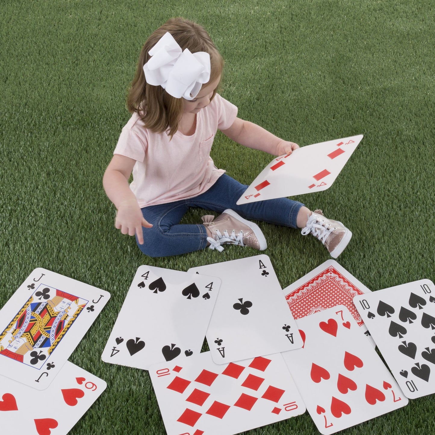 Jumbo Playing Cards Giant 8 inch x 11 inch Plastic Coated Large Card Deck, Game for Adults, Boys and Girls by Hey! Play!