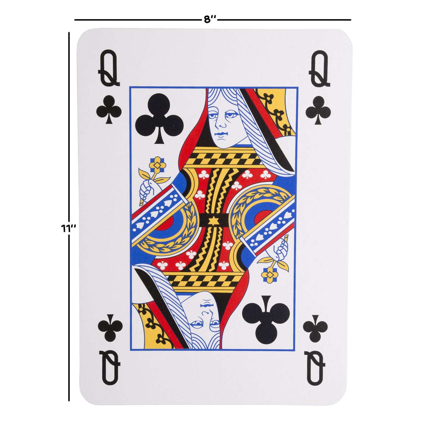 Jumbo Playing Cards Giant 8 inch x 11 inch Plastic Coated Large Card Deck, Game for Adults, Boys and Girls by Hey! Play!