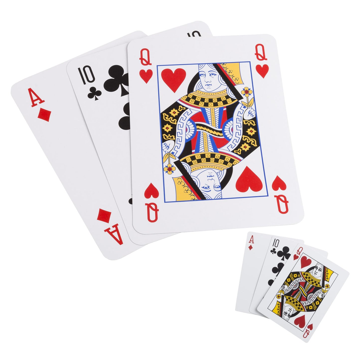 Jumbo Playing Cards Giant 8 inch x 11 inch Plastic Coated Large Card Deck, Game for Adults, Boys and Girls by Hey! Play!