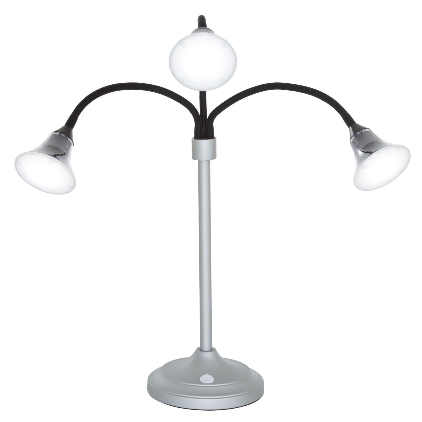 3 Head Desk Lamp, LED Light with Adjustable Arms, Touch Switch and Dimmer (Silver) by Lavish Home