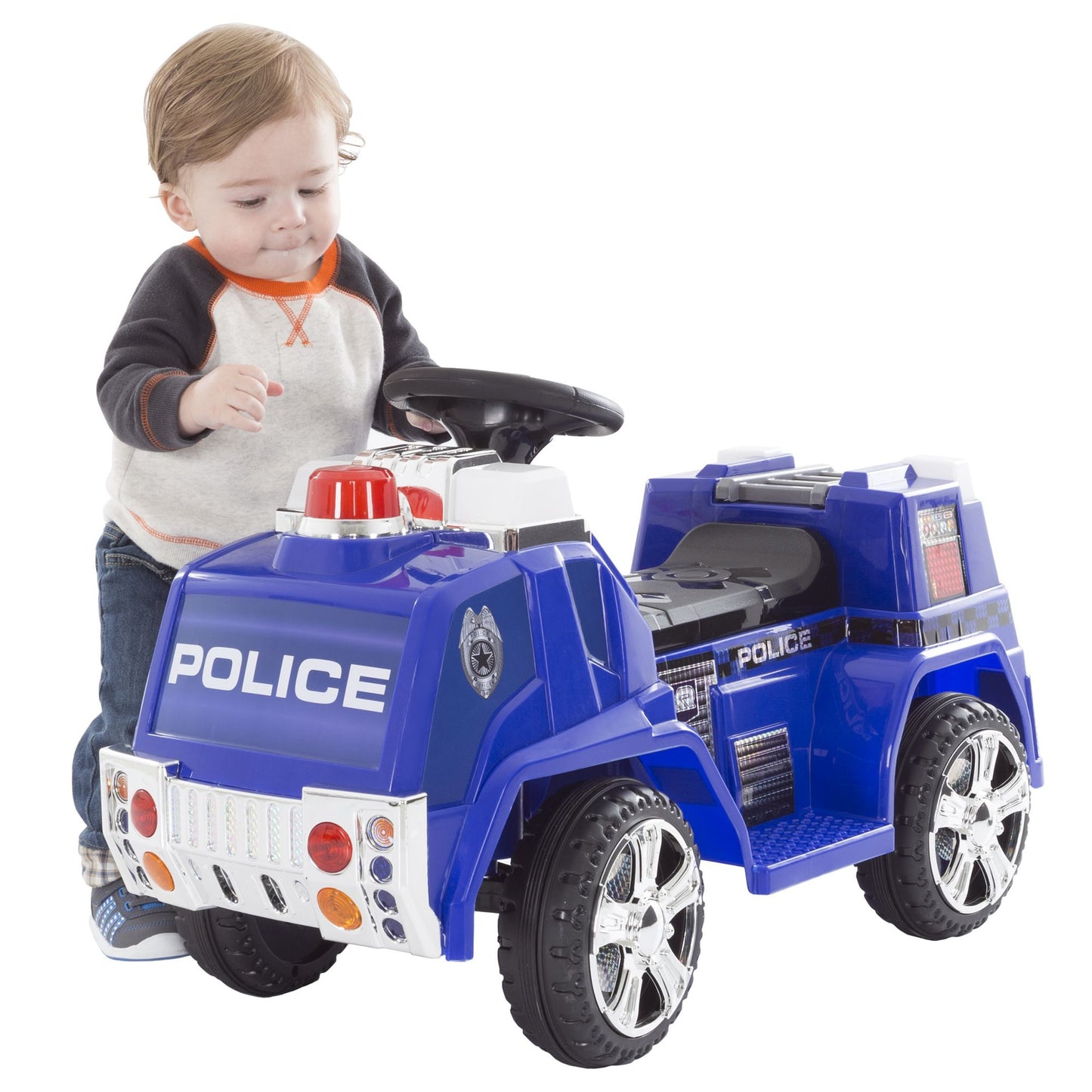 Ride on Toy, Police Truck for Kids, Battery Powered Ride on Toy by Lil' Rider - Toys for Boys and Girls, Toddler - 5 Years Old