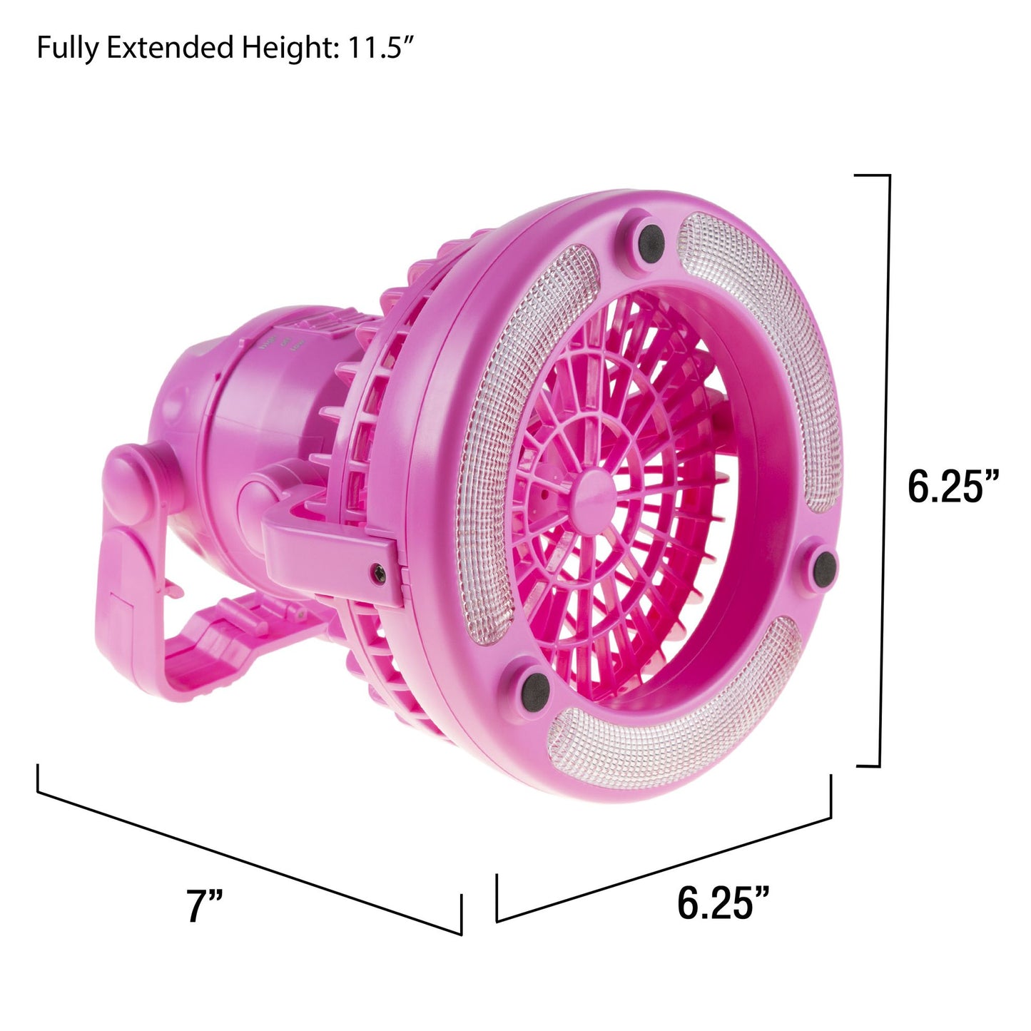 2 In 1 Portable Camping Lantern with Ceiling Fan Weather Resistant 18 LED Light by Wakeman Outdoors For Tents, Hiking, Power Outages and More