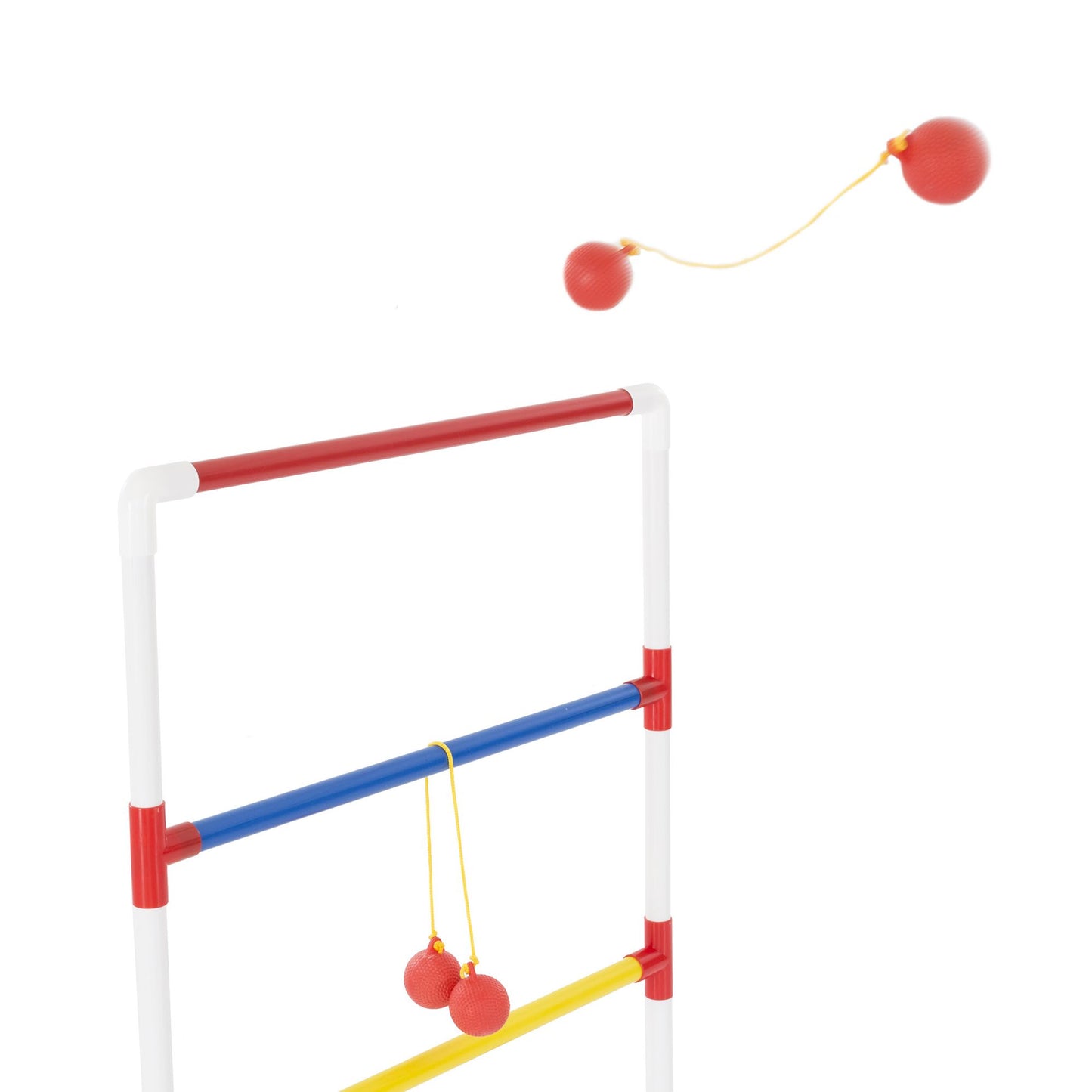 Ladder Toss Outdoor Game, Two PVC Game Sets with 6 Bolas and Carrying Case for Kids and Adults by Hey! Play!